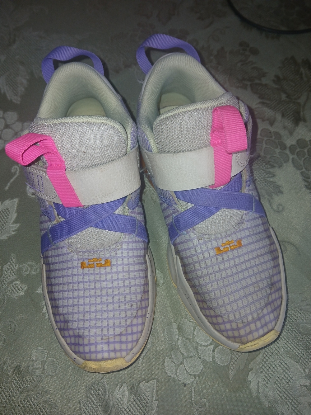 Nike Kids Lavender and Pink Strap Sneakers